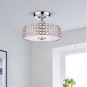 14.9-in Chrome Metal Ceiling Light Mount